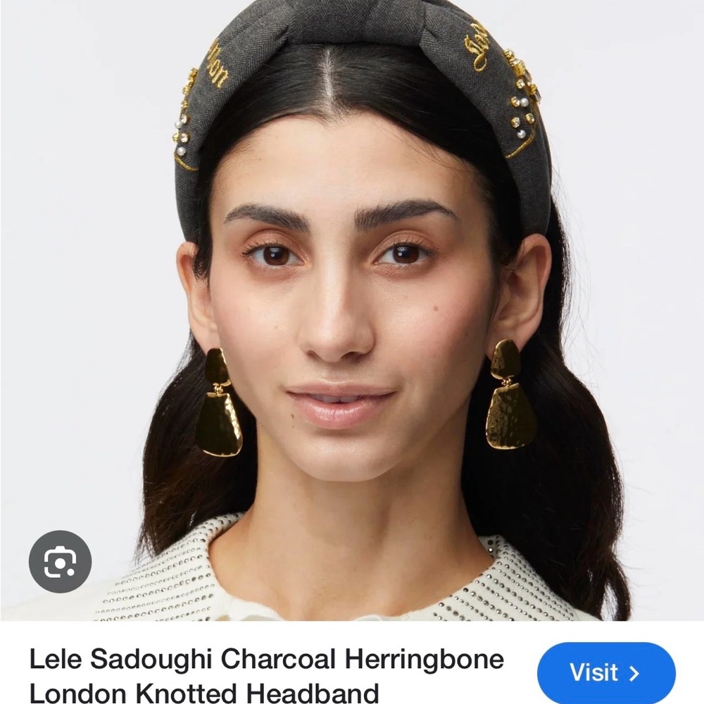 Lele Sadoughi, NWTs Embroidered Embellished London Headband - Picture 3 of 5
